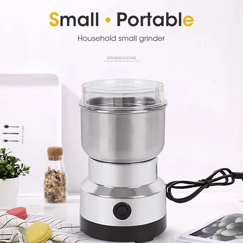 Mini Electric Grinder 300ML – Ultrafine Coffee, Spice & Grain Grinder with 2/4 Blades, Baby Food Pulverizer for Kitchen Use