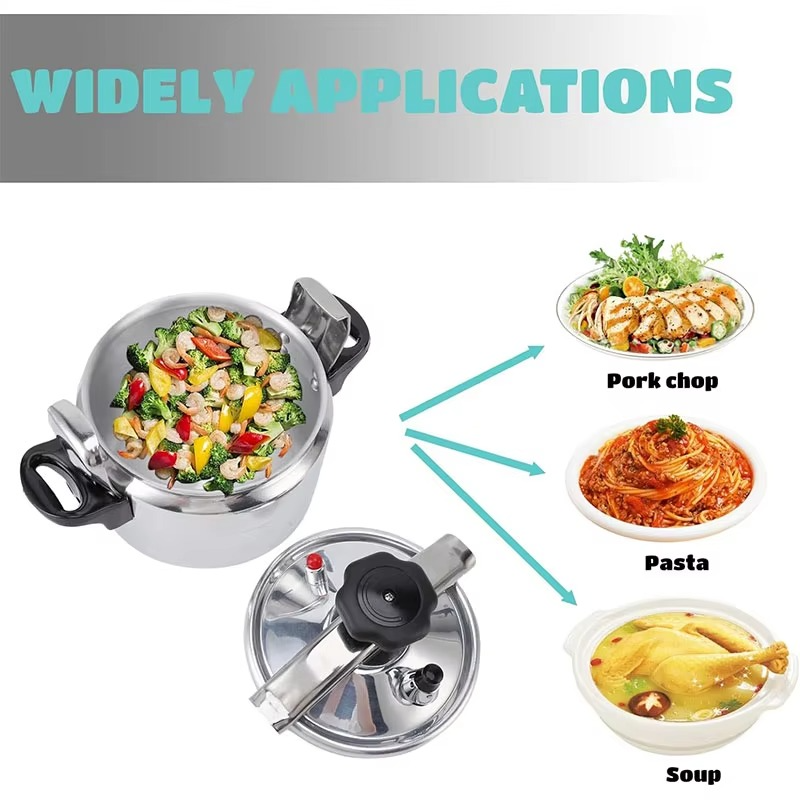 3L Pressure Cooker Aluminum Explosion Proof Pressure Canner with Safety Lock Pressure Cookers Canners Only for Gas