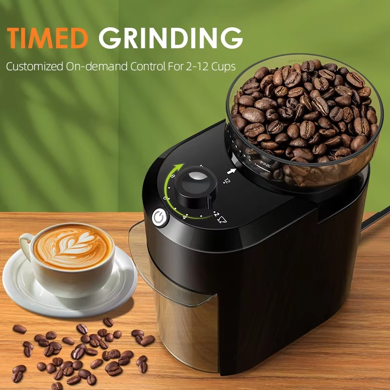 Wancle Electric Burr Coffee Grinder – Conical Burr Mill with 28 Precise Grind Settings, Adjustable Coffee Bean Grinder 220V/120V