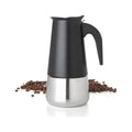 Mixpresso Black 9 Cup Greca Stovetop Espresso Pot 450ml/15oz, Moka Pot with Coffee Percolator Design, Stainless Steel Stove Top Coffee Maker for Camping or Home Use,Italian Stovetop Espresso Maker