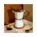 Coffee Pot, Moka Pot Italian Coffee Maker 6 cup/10 OZ Stovetop Espresso Maker for Gas or Electric Ceramic Stovetop Camping Manual Cuban Coffee Percolator for Cappuccino or Latte