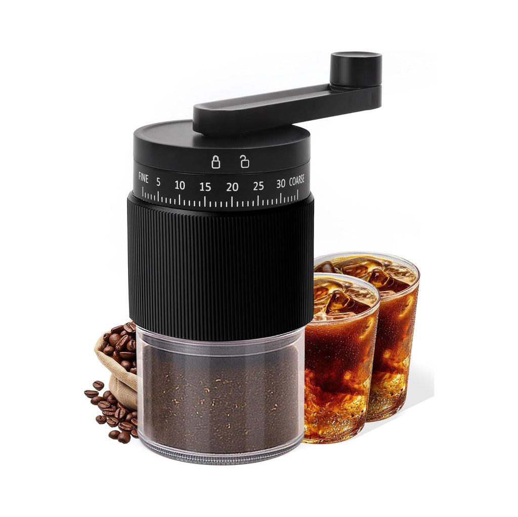 Manual Coffee Grinder with 35 Adjustable Settings – Hand Coffee Bean Grinder with Ceramic Burr, Portable Espresso Coffee Mill for Home & Travel