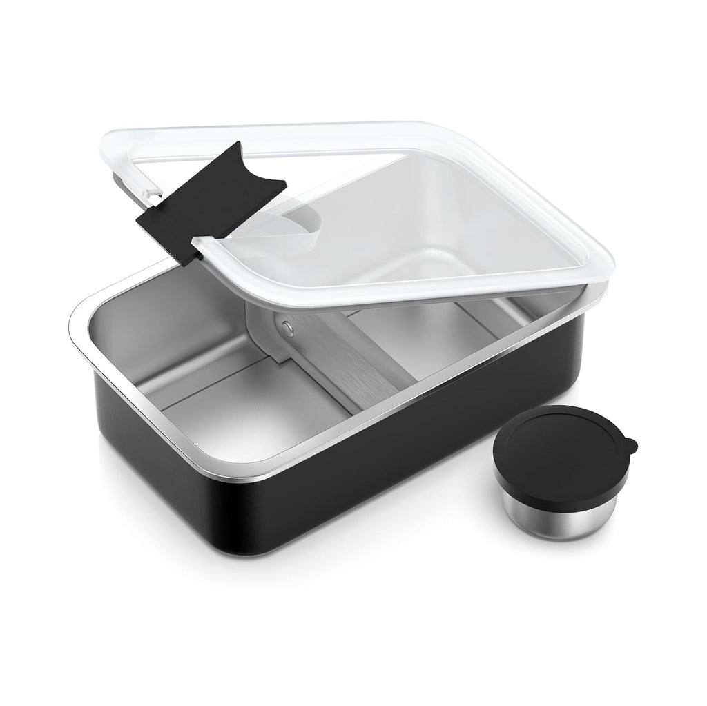 Stainless Steel Bento Lunch Box for Adult, 42oz Leak-Proof Lunch Box Containers, Microwave-Safe, with Adjustable Divider, Convenient Metal Lunchbox for Work, Travel