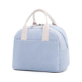 Insulated Cloud Blue Lunch Bag for Women, Stylish Corduroy Tote with Aluminum Lining, Large Capacity Reusable Cooler for Work, Travel, Beach or Picnic, Cloud Blue Water-Resistant Lunch Box