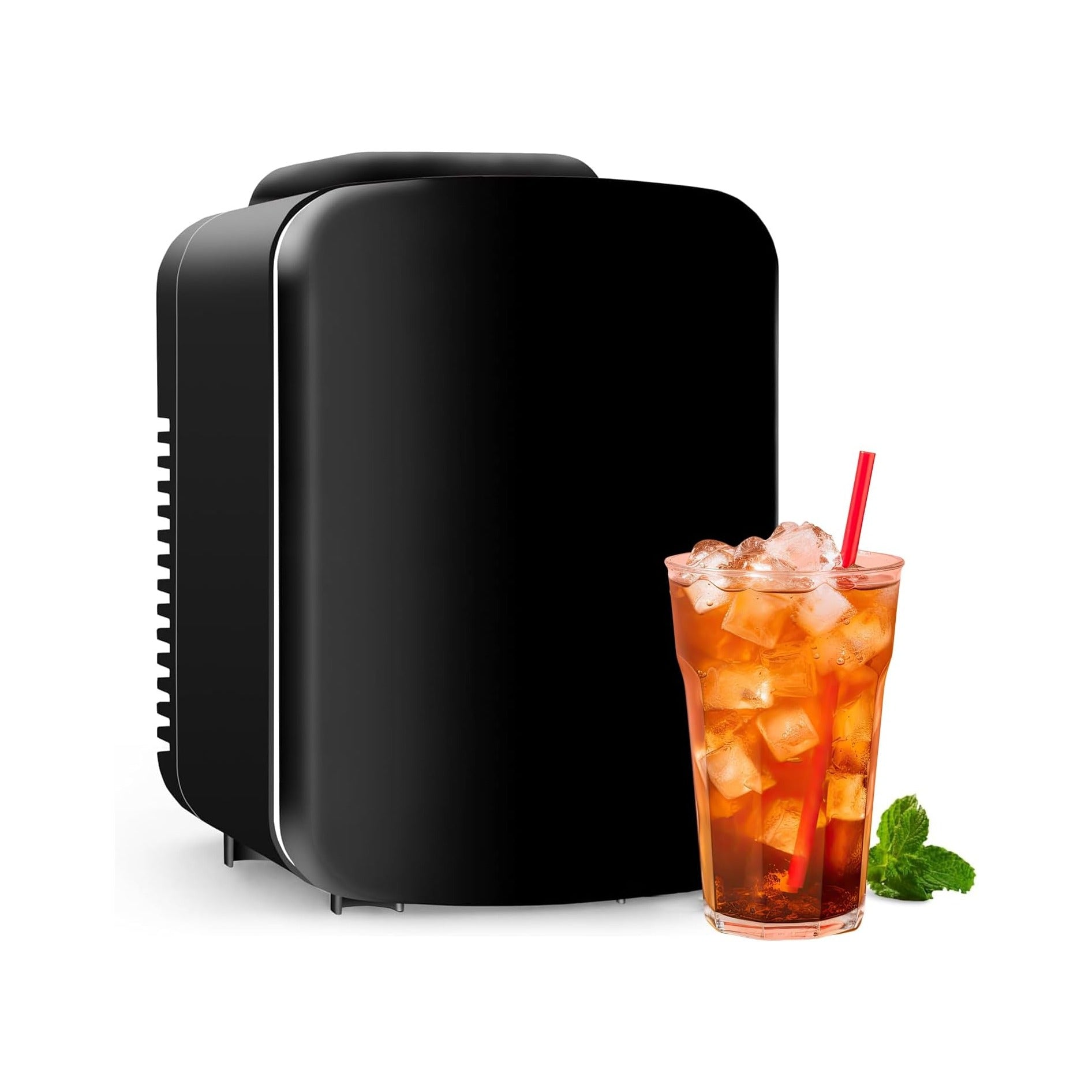 HealSmart 4L/6 Can Mini Fridge, Portable Cooler & Warmer Refrigerator, 100% Freon-Free & Eco-Friendly Compact Fridge, for Skincare, Office