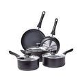 Non-Stick Kitchen Cookware 8-Piece Set, Non-Induction, Includes Pots and Pans, Black
