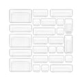 25 PCS Clear Plastic Drawer Organizers Set, 4-Size Versatile Bathroom and Vanity Drawer Organizer Trays, Storage Bins for Makeup, Bedroom, Kitchen Gadgets Utensils and Office