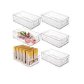 1/2/3PCS Clear Pantry Storage Bins with Handles – Stackable Refrigerator & Cabinet Organizer Containers for Kitchen Storage