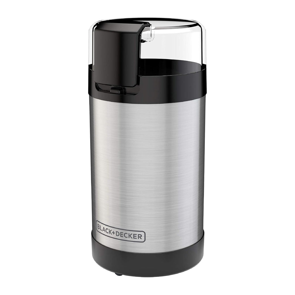 One Touch Coffee Grinder, 2/3 Cup Coffee Bean Capacity, Spice Grinder, One Touch Push-Button Control -150 Watts -Stainless Steel Blades
