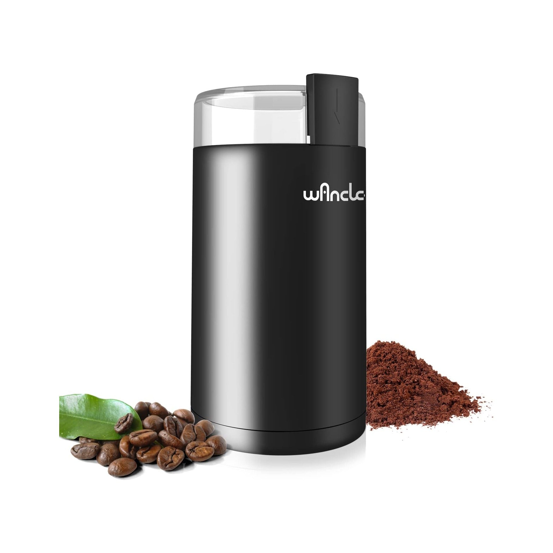 Electric Coffee Grinder, Spice Grinder, One Touch Coffee Mill for Beans, Spices and More, with Clean Brush Black