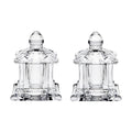 Salt and Pepper Shaker Set Tabletop Set, Pagoda Collection, Decorative Crystal Design, Pagoda Collection