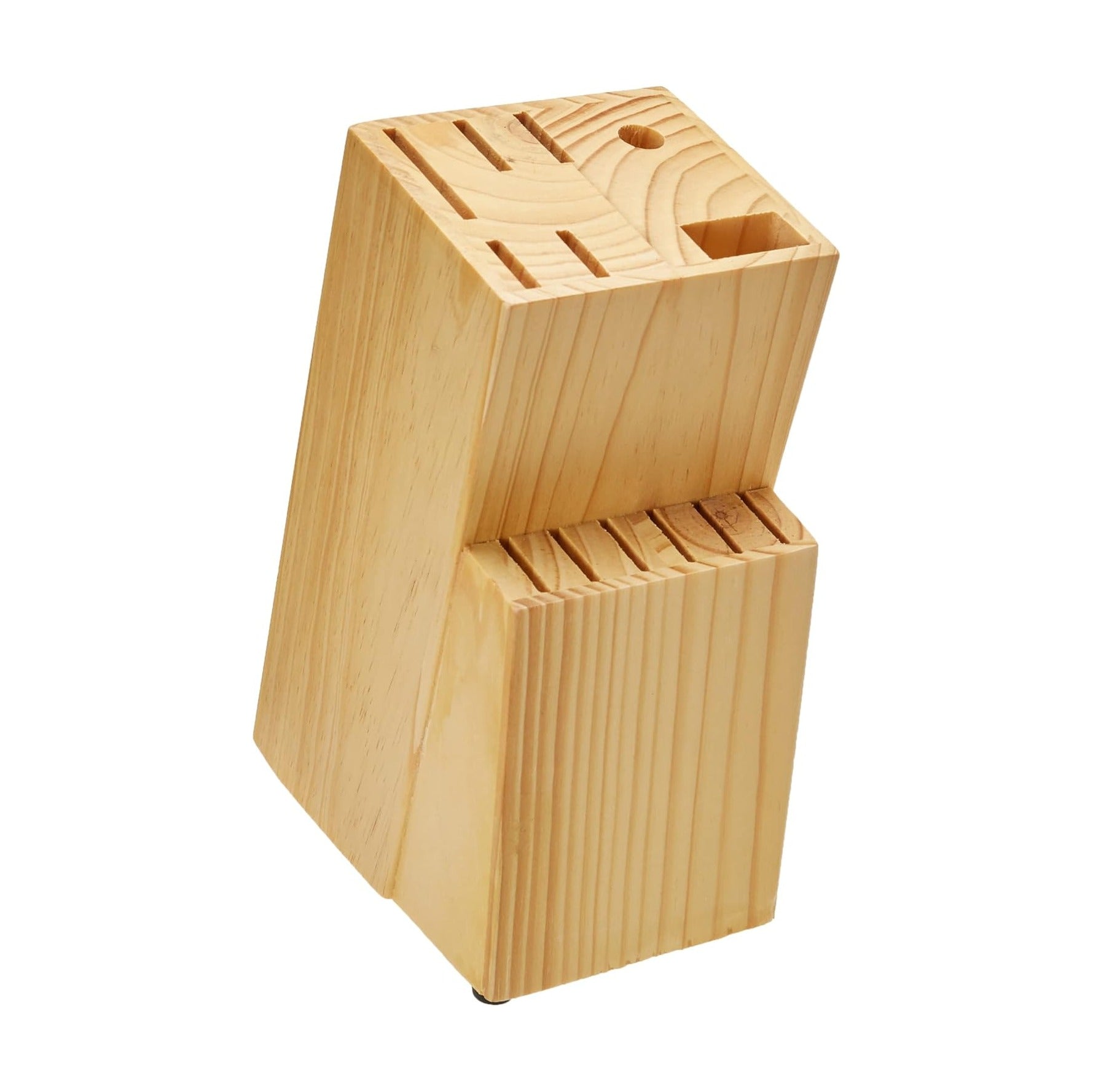 14-Piece High Carbon Stainless Steel Kitchen Knife Set with Full Tang Construction, Ergonomic Handles, Sharpener and Pinewood Block, Black