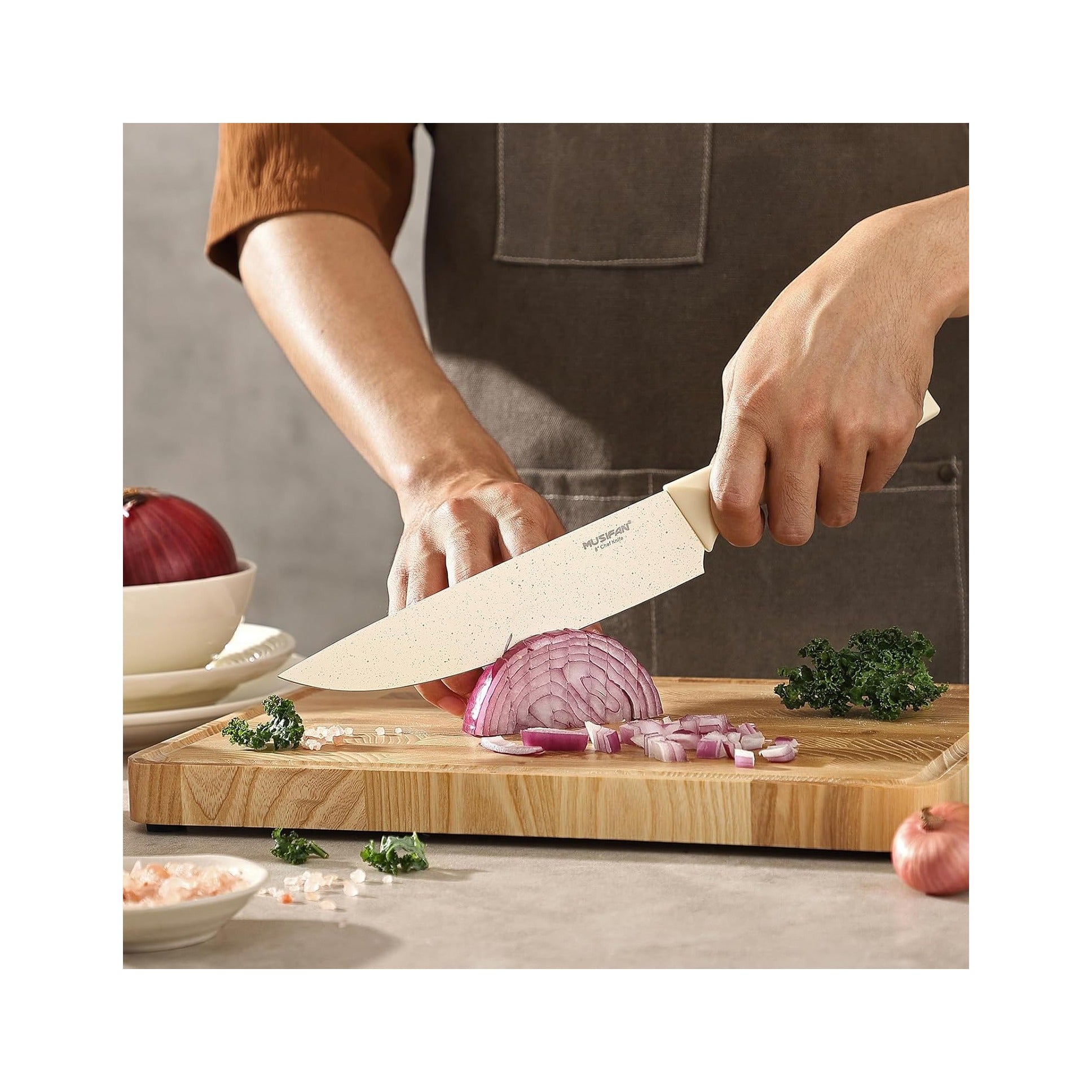 7-Piece Kitchen Knife Set ，Knife Block Sets and High-Carbon Stainless Steel Kitchen Knives for Cooking ，Dishwasher Safe,Ergonomic Handle