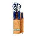 Edgekeeper Triple Riveted Slim Knife Block Set with Built in Sharpener, 14-Piece, Navy