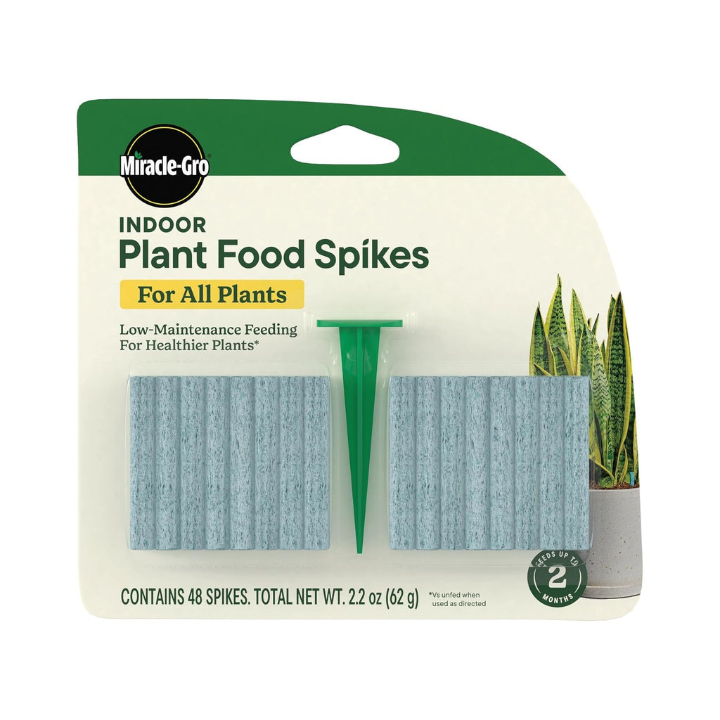 Indoor Plant Food Spikes for All Plants, Fertilizer Spikes for Houseplants, Flowers, Vegetables, and Herbs, 48 Spikes