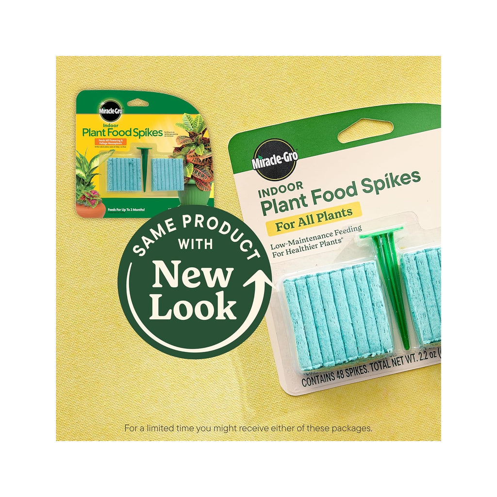 Indoor Plant Food Spikes for All Plants, Fertilizer Spikes for Houseplants, Flowers, Vegetables, and Herbs, 48 Spikes