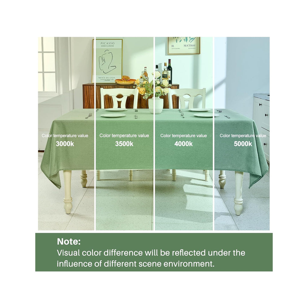 Textured Linen Table Cloth for Rectangle Tables - Sage Green Tablecloths Rectangular Waterproof Wrinkle Free Wipeable Dining Table Cover for Spring Easter Decor Wedding Birthday, 52 x 70 Inch