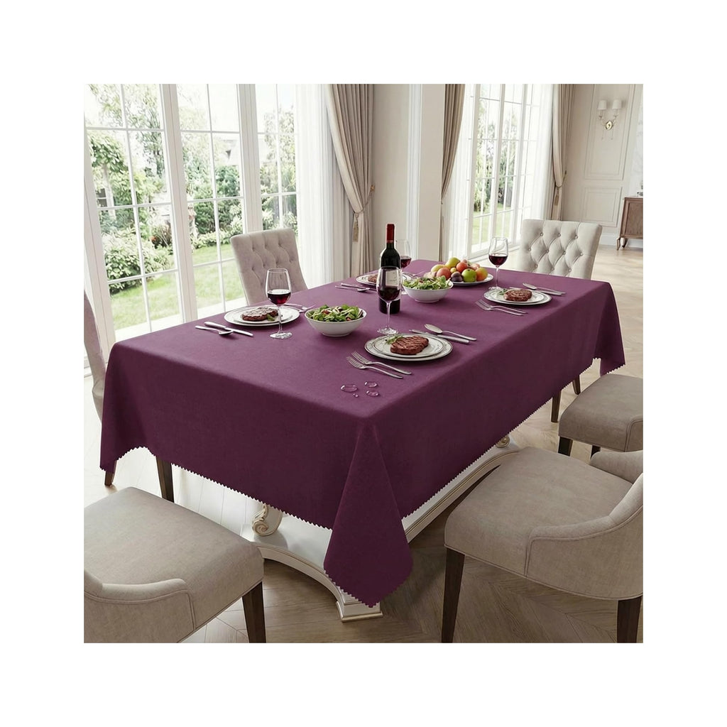 Rectangular Tablecloth Cationic Fabric Waterproof Stain Resistant Wrinkle-Resistant for Home/Decoration/Party/Buffet/Wedding/Dining Room/Camping
