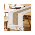 Boho Table Runner for Thanksgiving Fall Christmas Home Decor with Tassels 72 Inches Long Pottery barn Furniture Farmhouse Rustic Macrame Burlap Table Decoration for Living Room