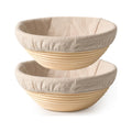 2 Pack Banneton Bread Proofing Baskets for Sourdough, 9 Inch Round Natural Rattan Proofing Basket for Dough Rising, Bread Proofing Bowl Sourdough Bread Baking Supplies for Home Bakers