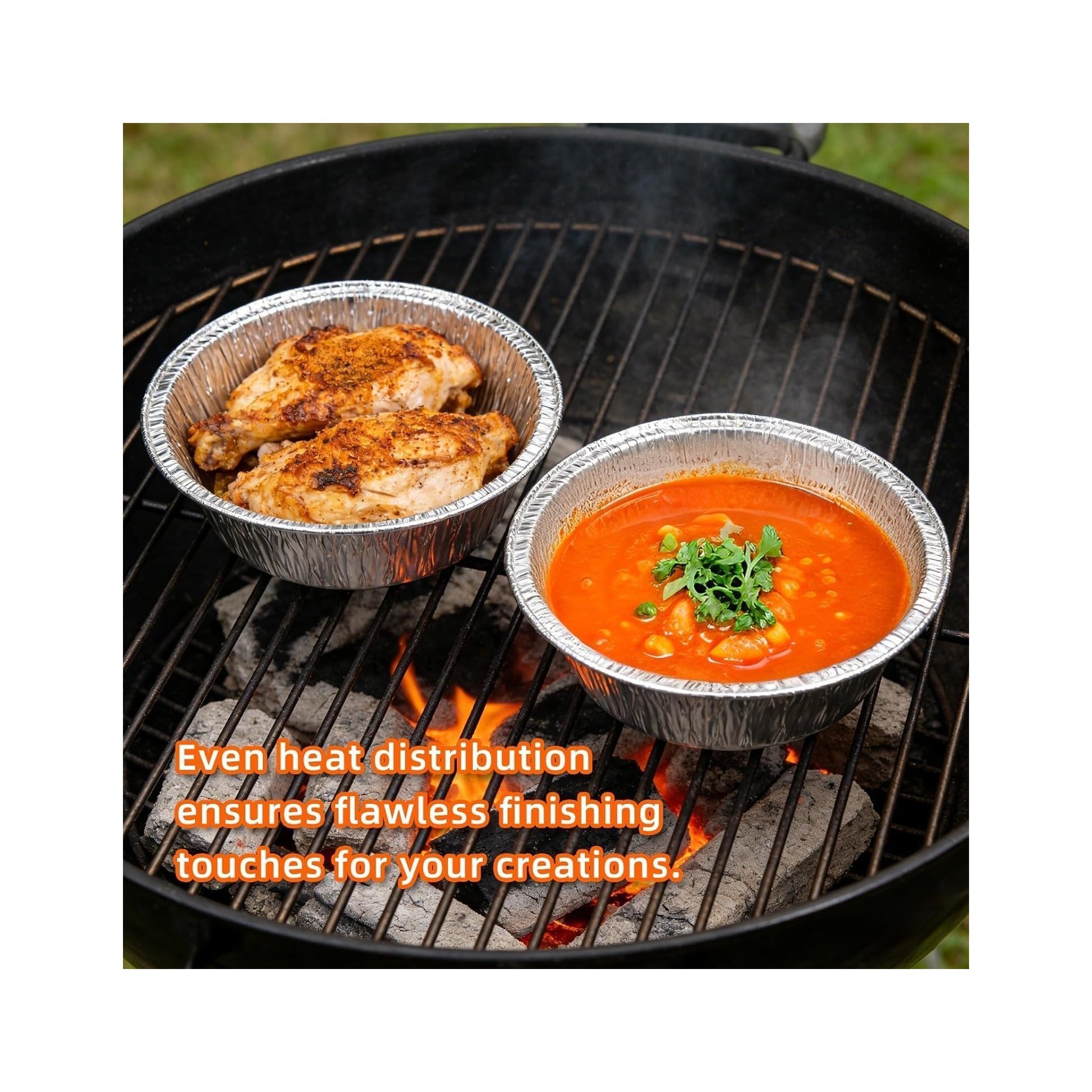 50 Pack Mini Pie Pans, 5in Pie Tins, Disposable Aluminum Round Foil Tart, Aluminum Foil Pans, Easily Stack & Store for Baking, Cooking, Storage or Reheating