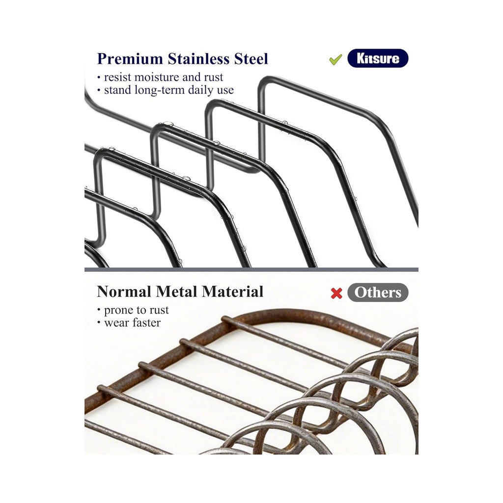 Large Dish Drying Rack - Extendable Dish Rack, Multifunctional Dish Rack for Kitchen Counter, Anti-Rust Dish Drainers with Cutlery & Cup Holders